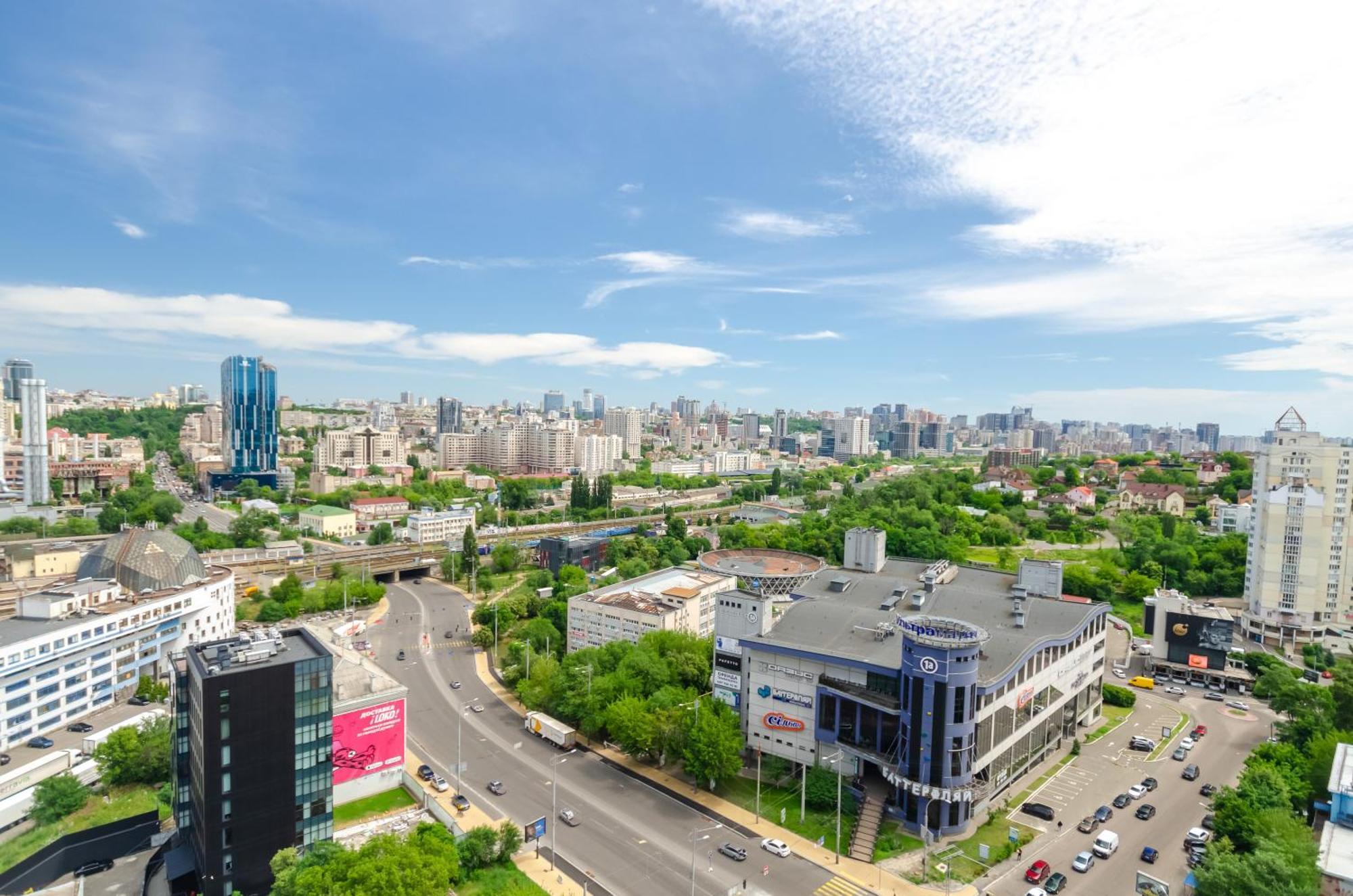 Petrovdom 205-206 Panoramic City View Apartments At Rc Kvartet, Central Railway Station Kiev Exteriör bild