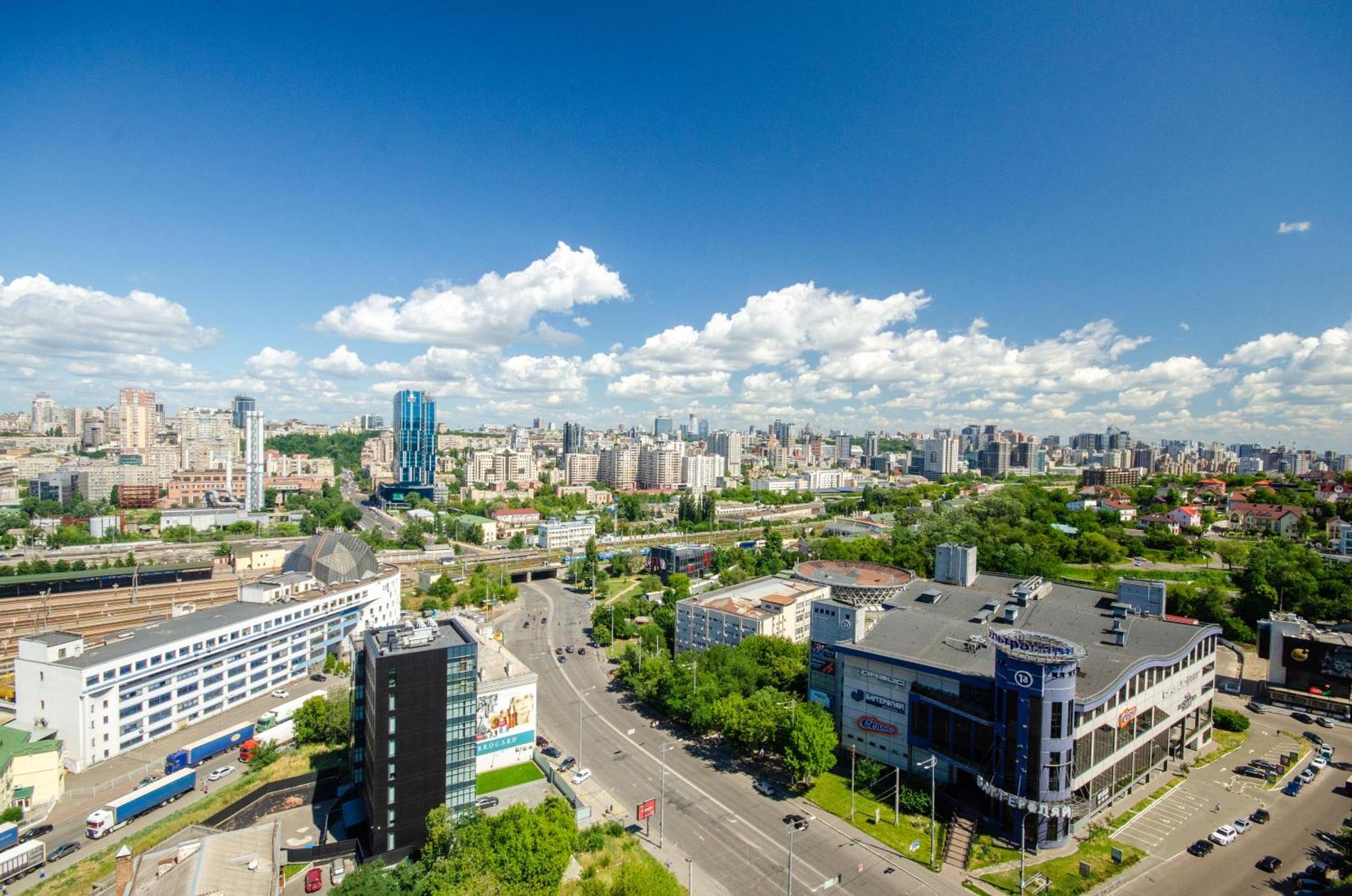 Petrovdom 205-206 Panoramic City View Apartments At Rc Kvartet, Central Railway Station Kiev Exteriör bild